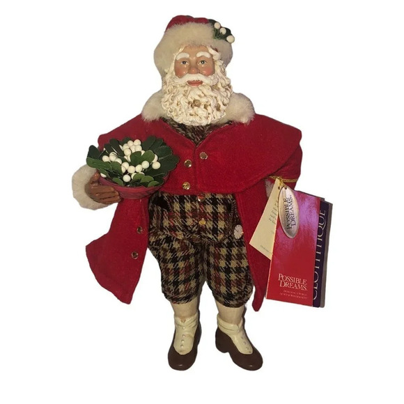 VINTAGE CLOTHTIQUE "Mistletoe Merriment" #713314 Santa Christmas Possible Dreams - Picture 1 of 9